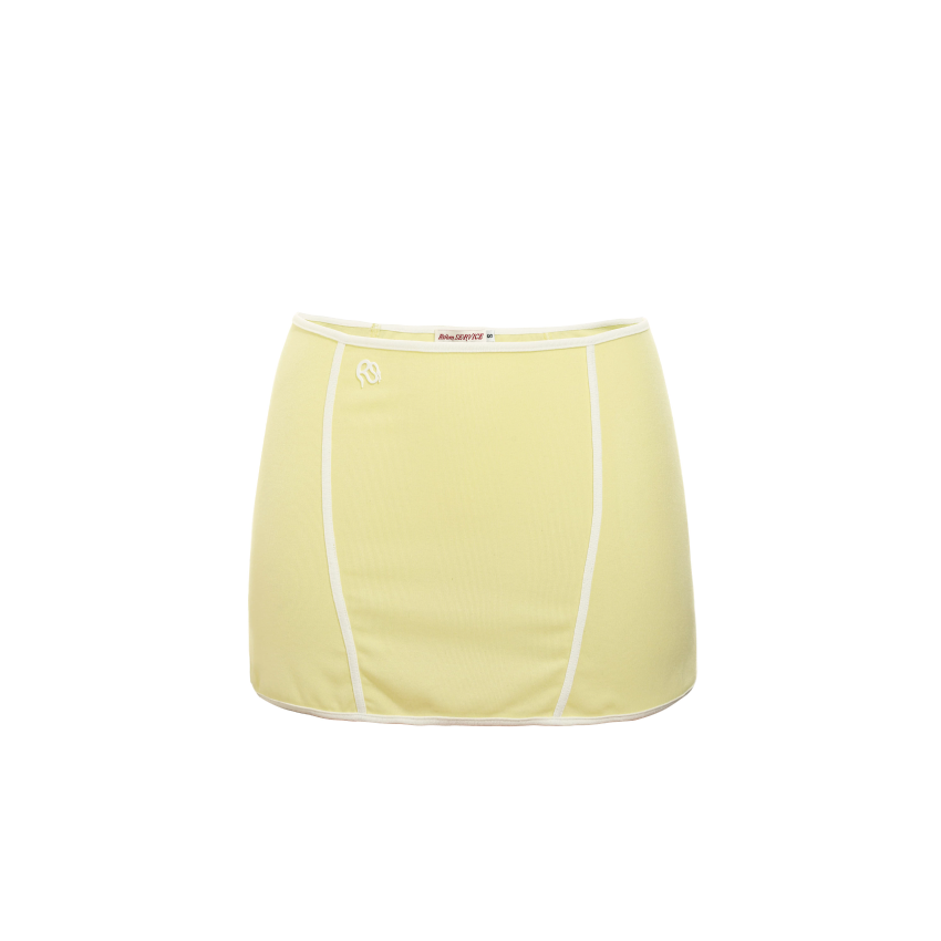 Cotton Mini Skirt yellow