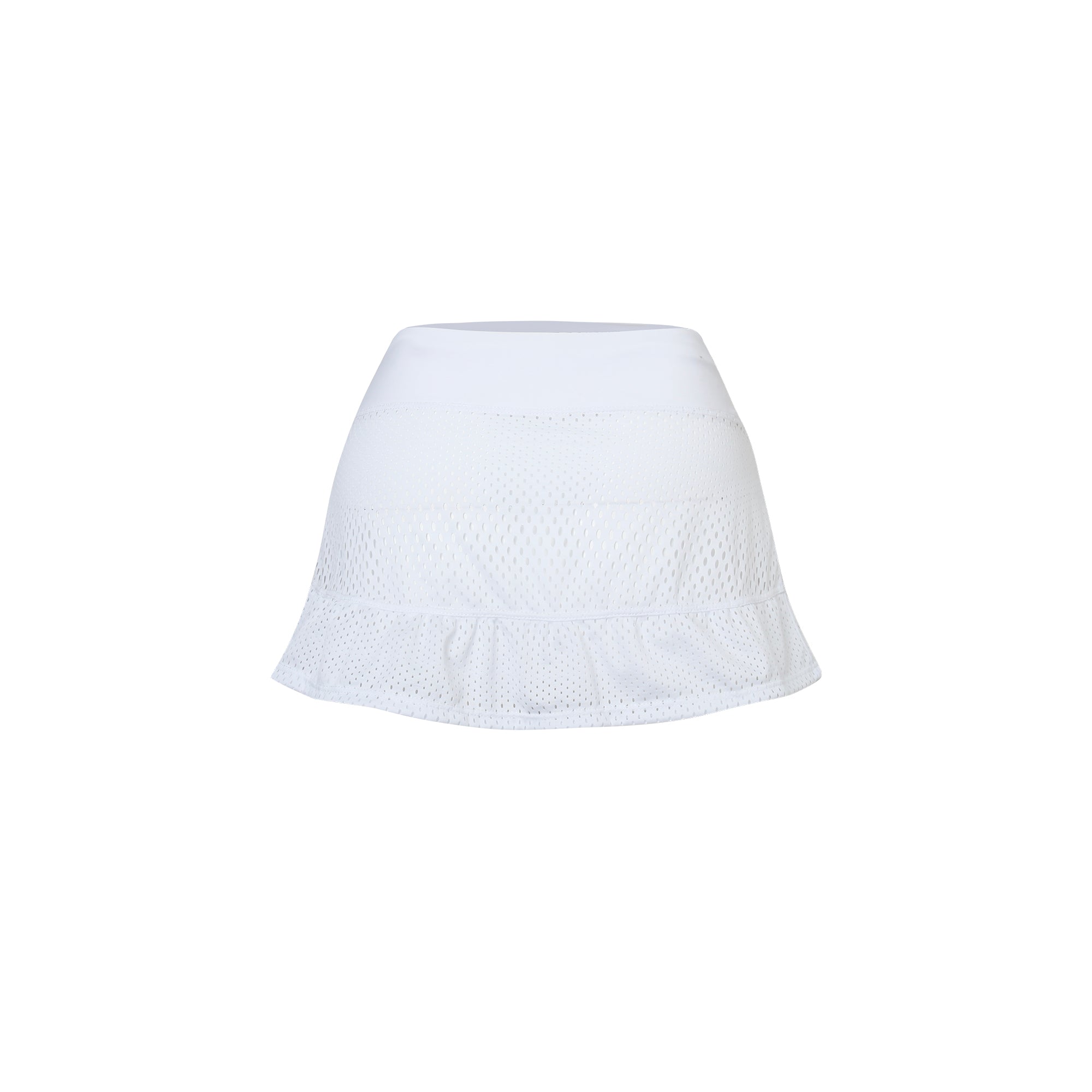 White Mesh Mini Skirt