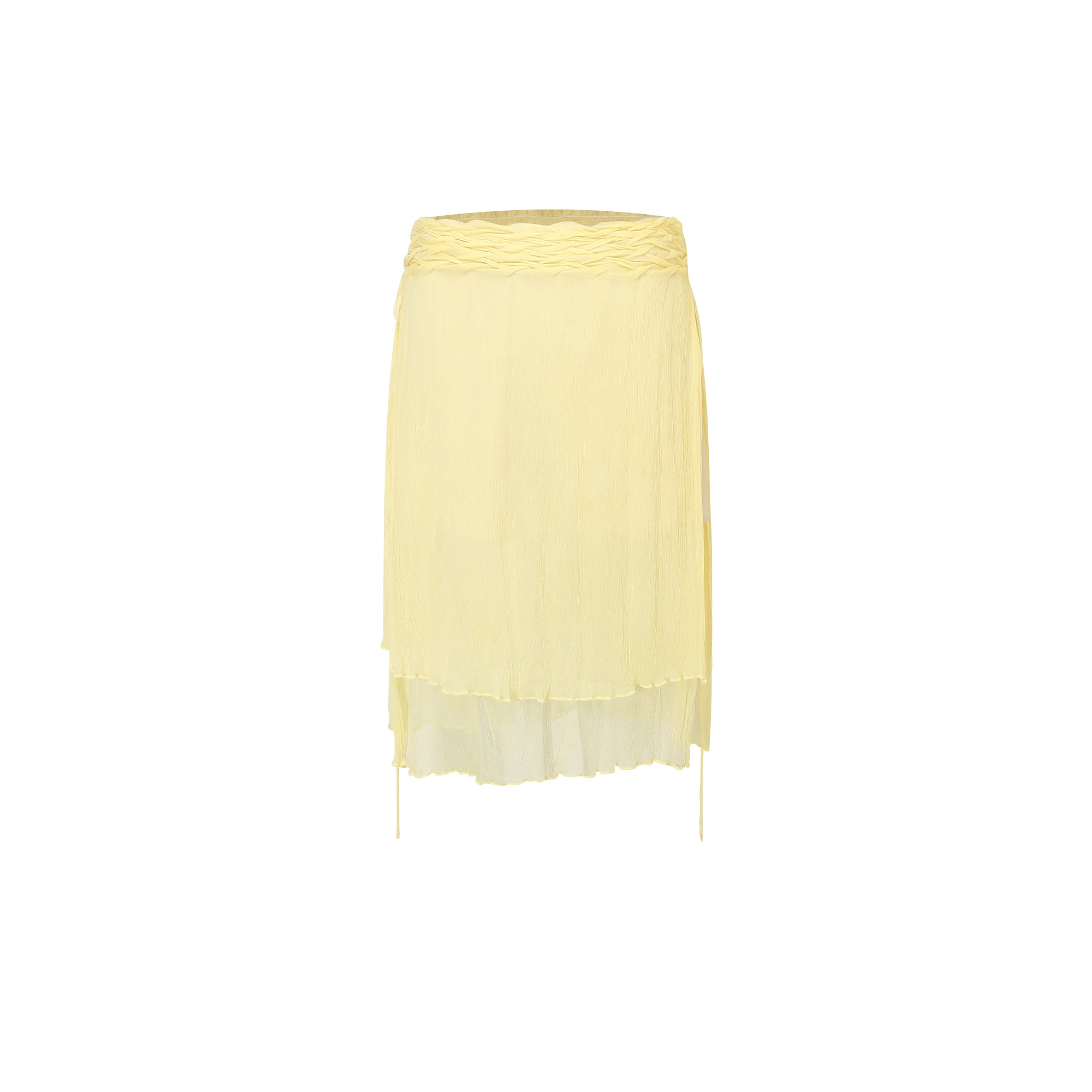 Handcrafted Smocking Silk Chiffon Multi-wear Skirt/Top