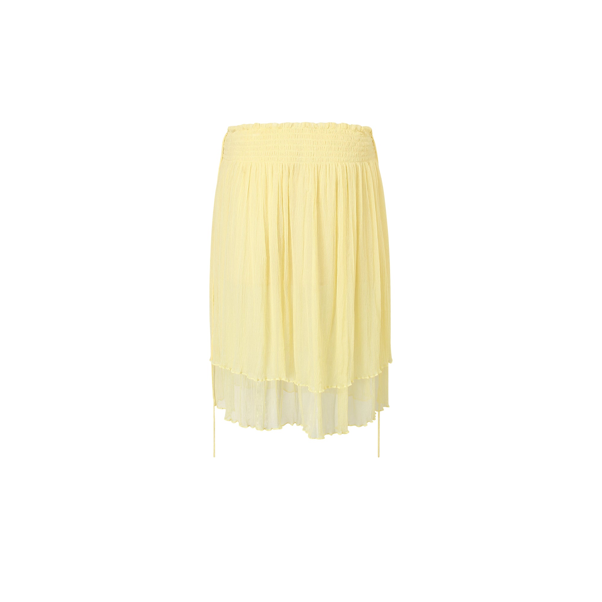 Handcrafted Smocking Silk Chiffon Multi-wear Skirt/Top