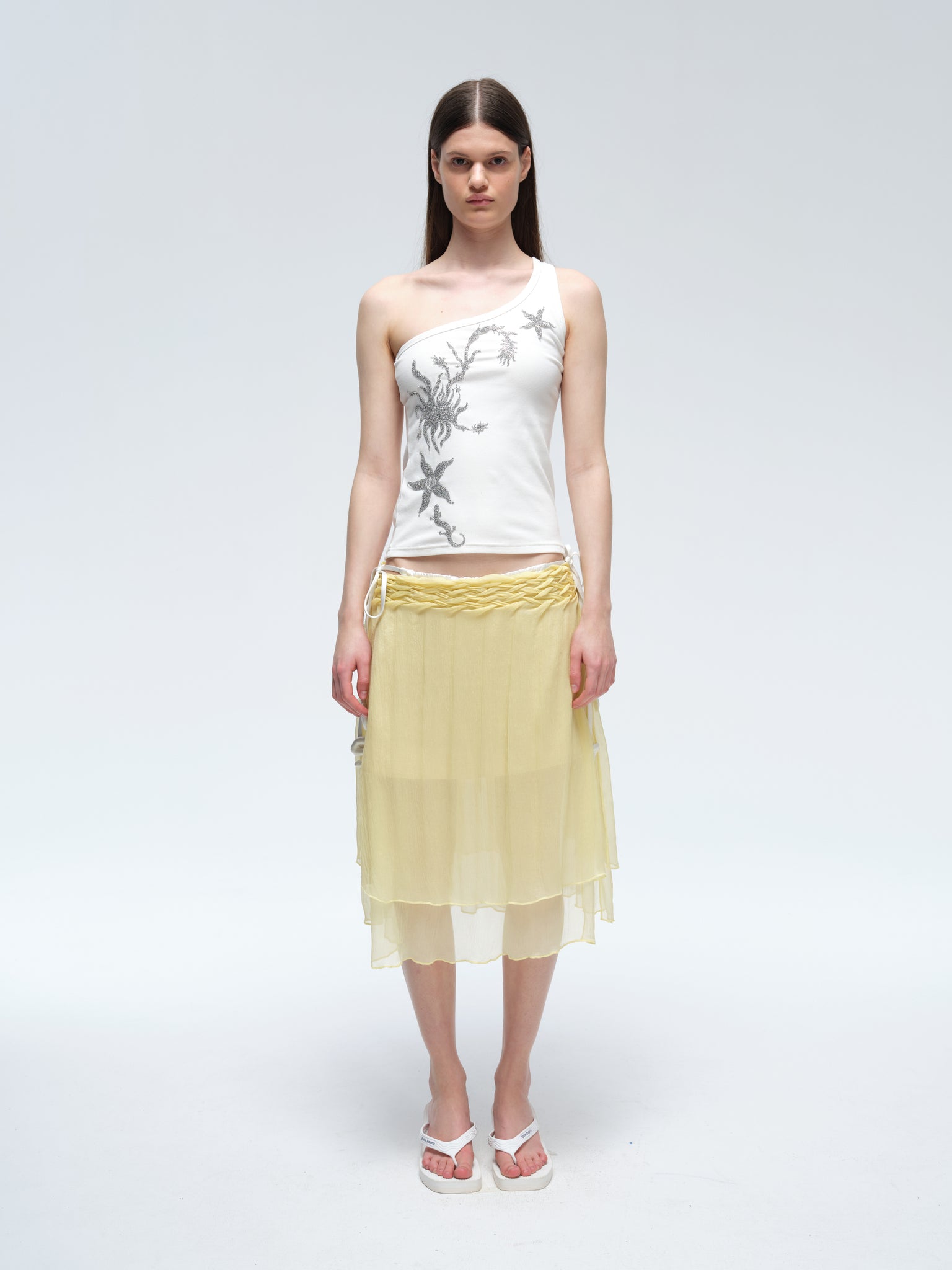 Handcrafted Smocking Silk Chiffon Multi-wear Skirt/Top