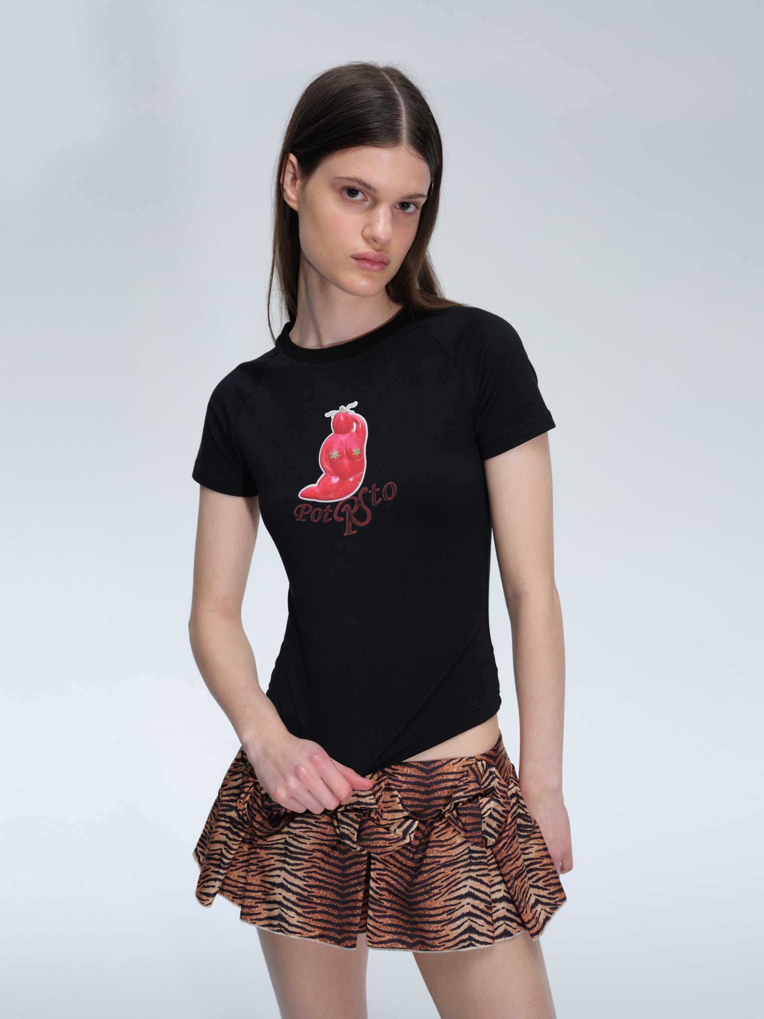 Black Tomato Goddess Print T-Shirt