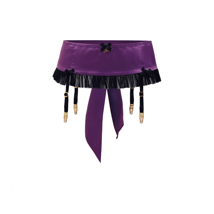 Blue Purple Mini Skirt Suspender
