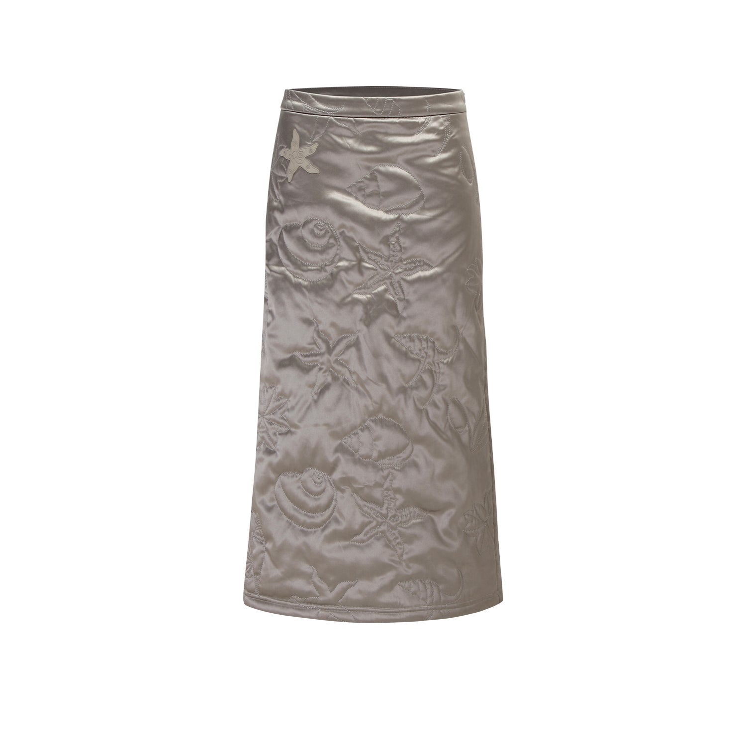 Gray shell puffer skirt