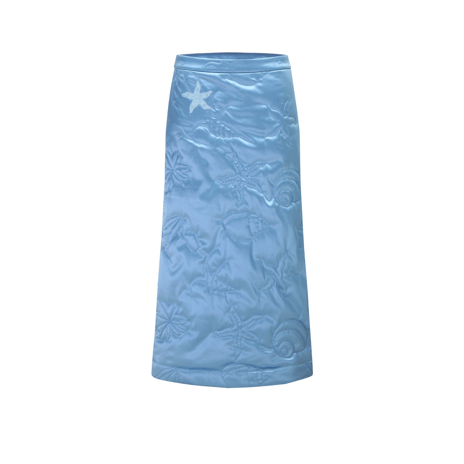 Blue shell puffer skirt