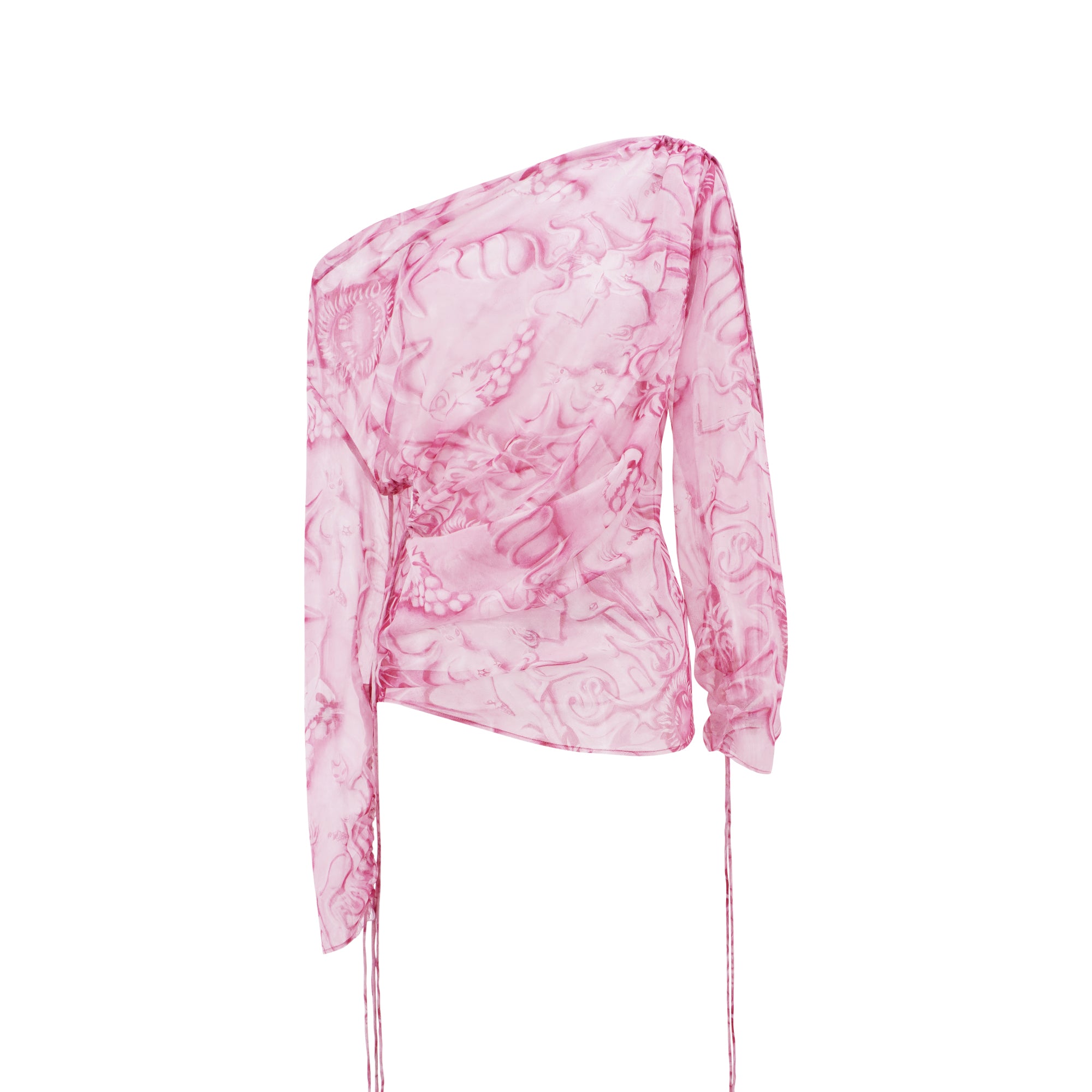 Pink 'Mother Goddess Palace' Print Top