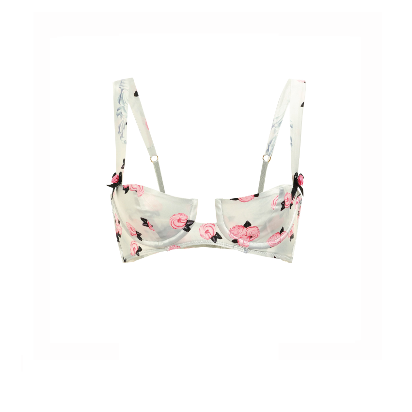 Bra With Printed Roses Shop LINGERIE at RoomSERVICE888 | RoomSERVICE888