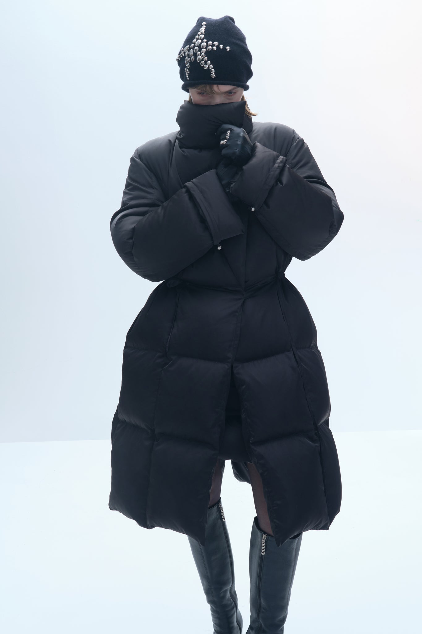 Starfish Silver Diamond Embellishment  Beanie