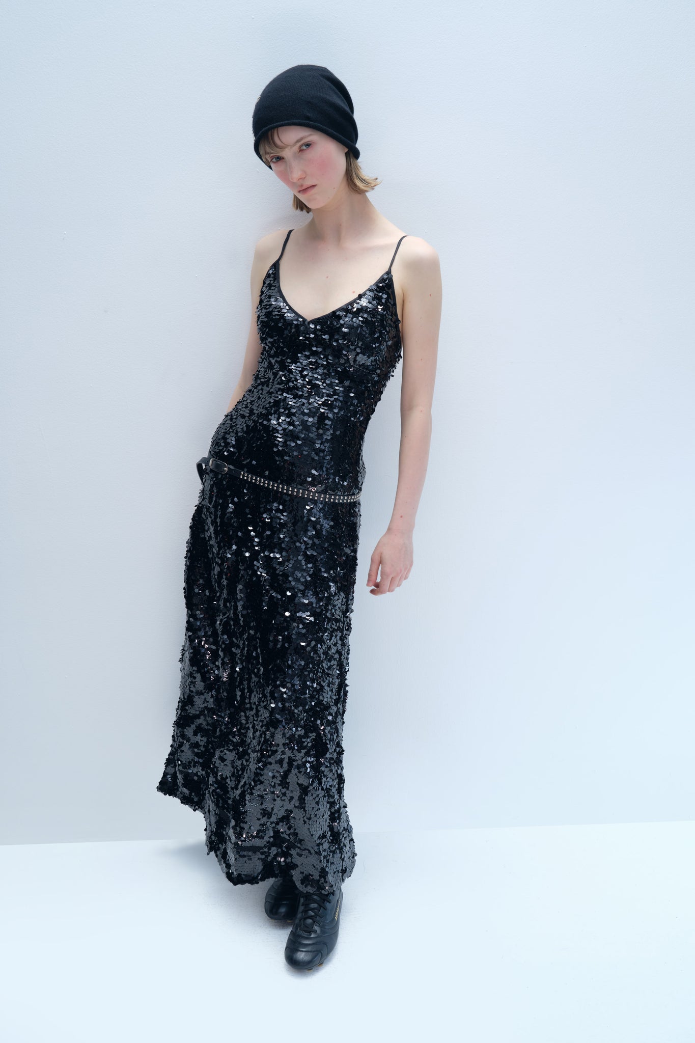 Black Big Sequins Dress