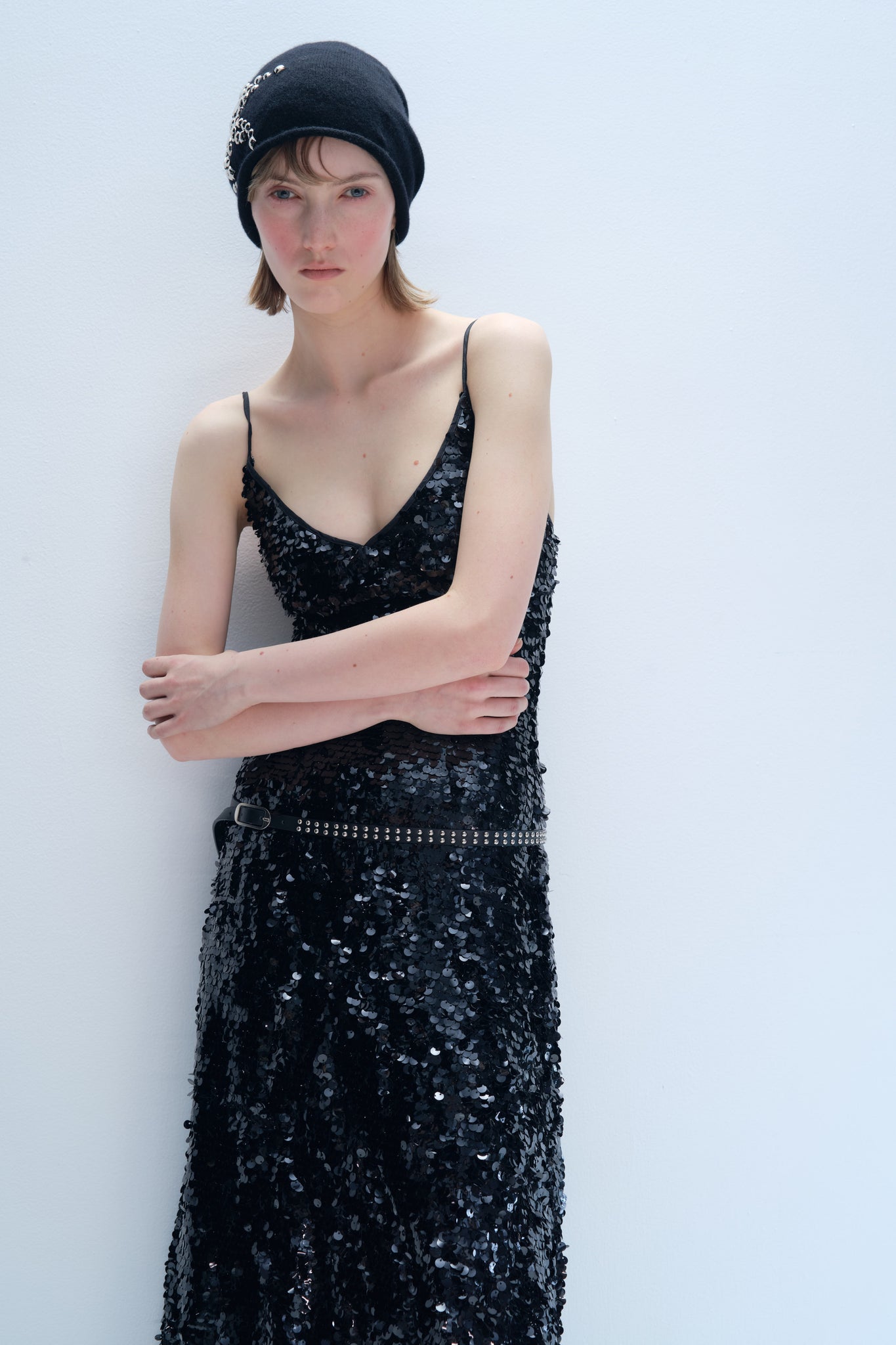 Black Big Sequins Dress