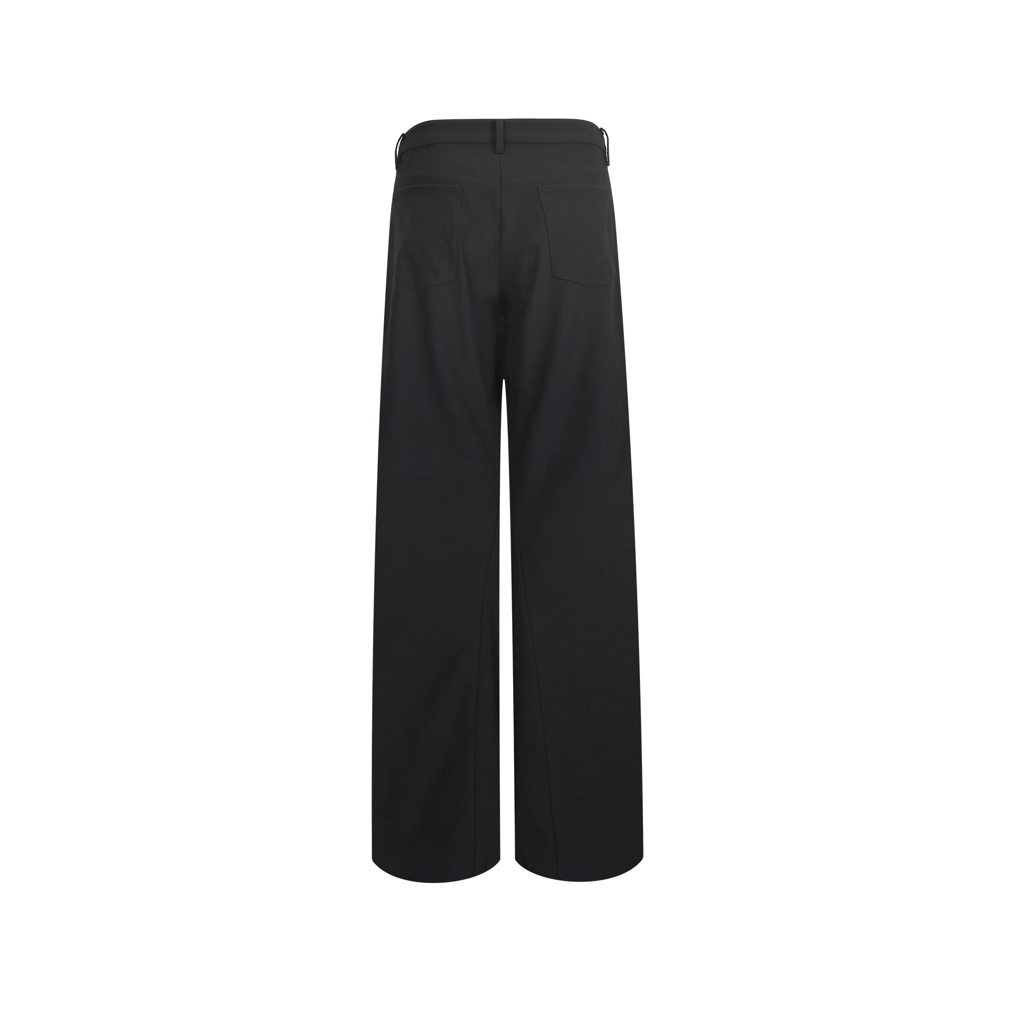Black Tailored Curved  Trousers
