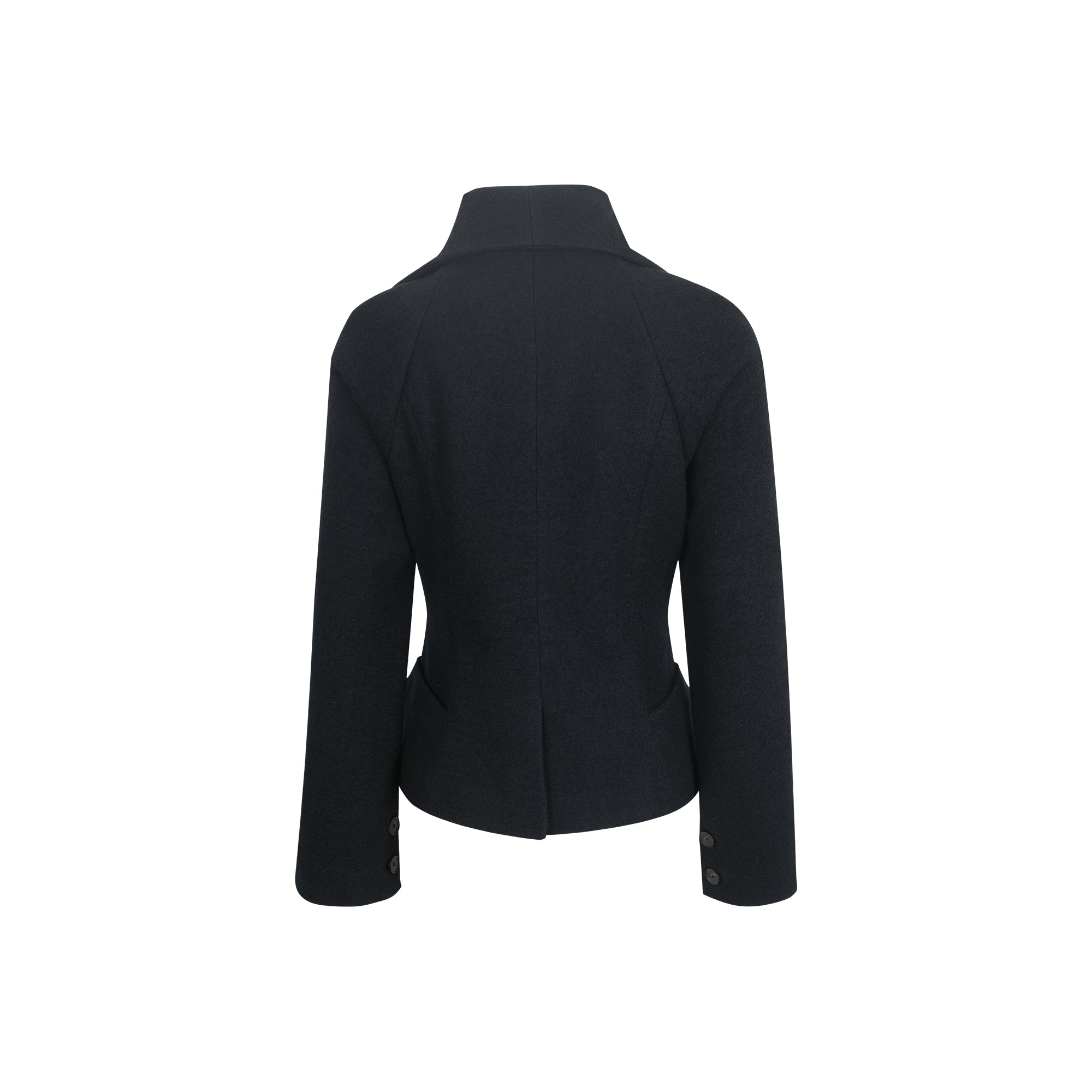 Jacquard Weave wool blend Tailored Coat