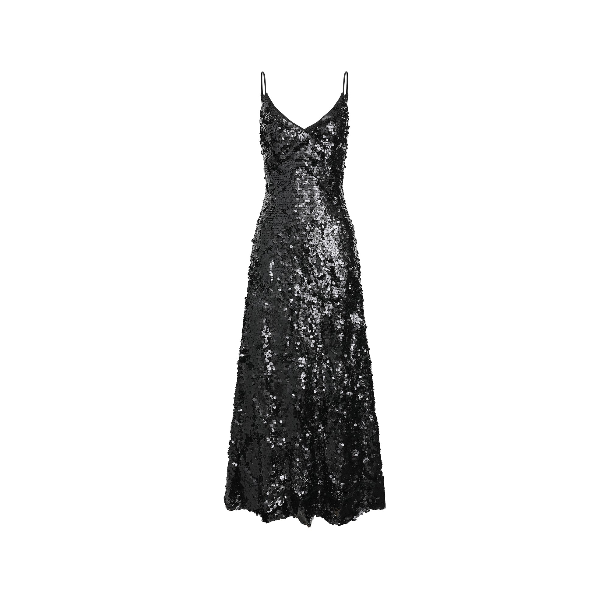 Black Big Sequins Dress