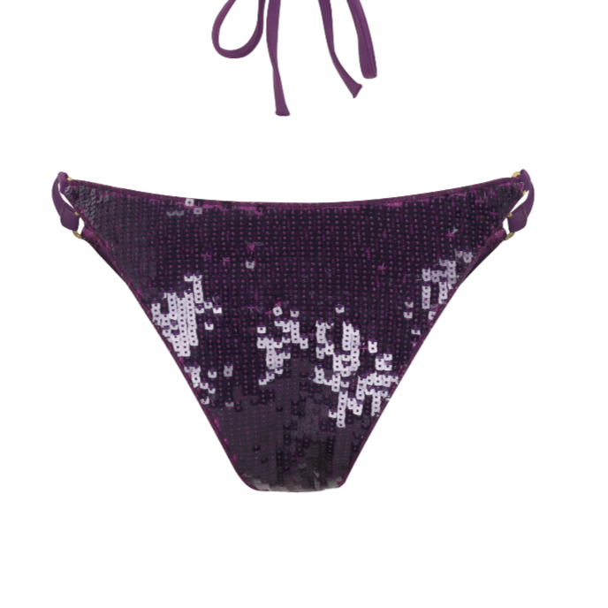 Glam Purple Sequin Bikini Bottoms