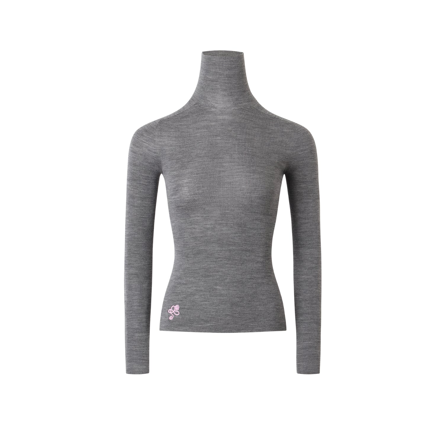 30%OFF Gray wool roll-neck sweater