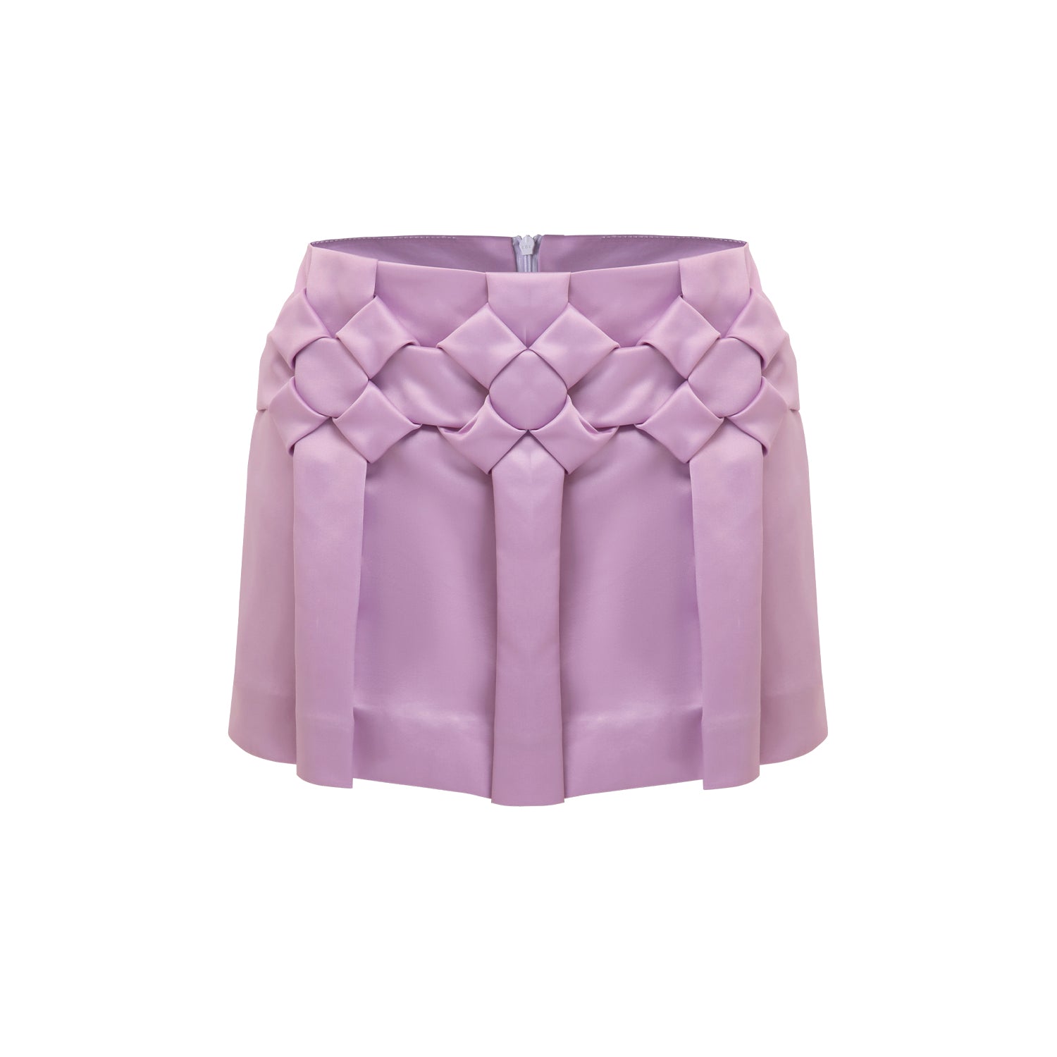 Pink flower pleats pant-skirt