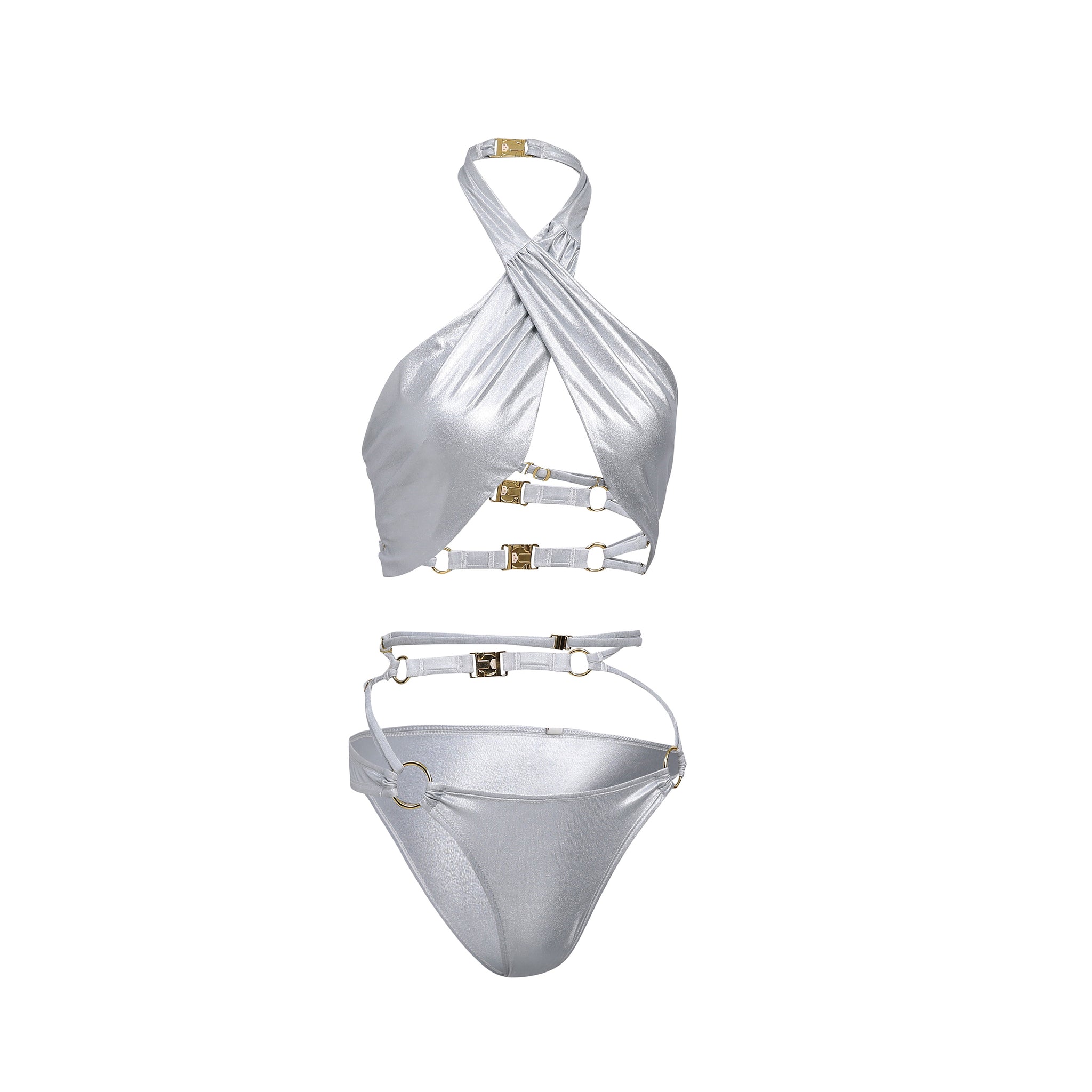 BLADE-Silver Halter Bikini right