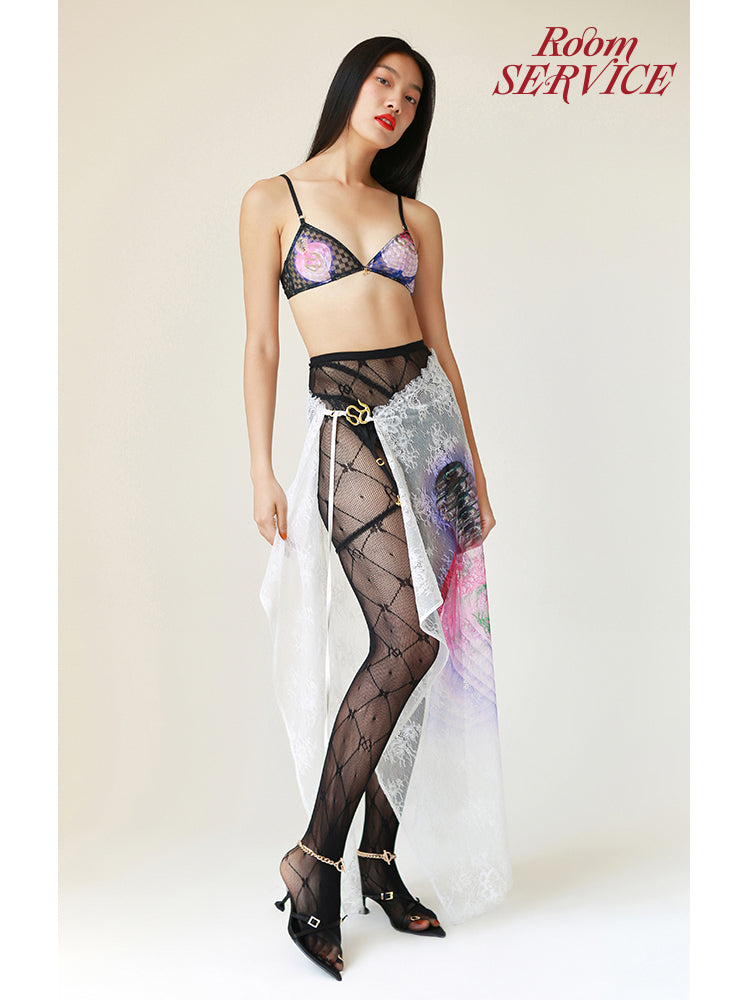 50%OFF RS Logo Mesh High-Waisted Stocking