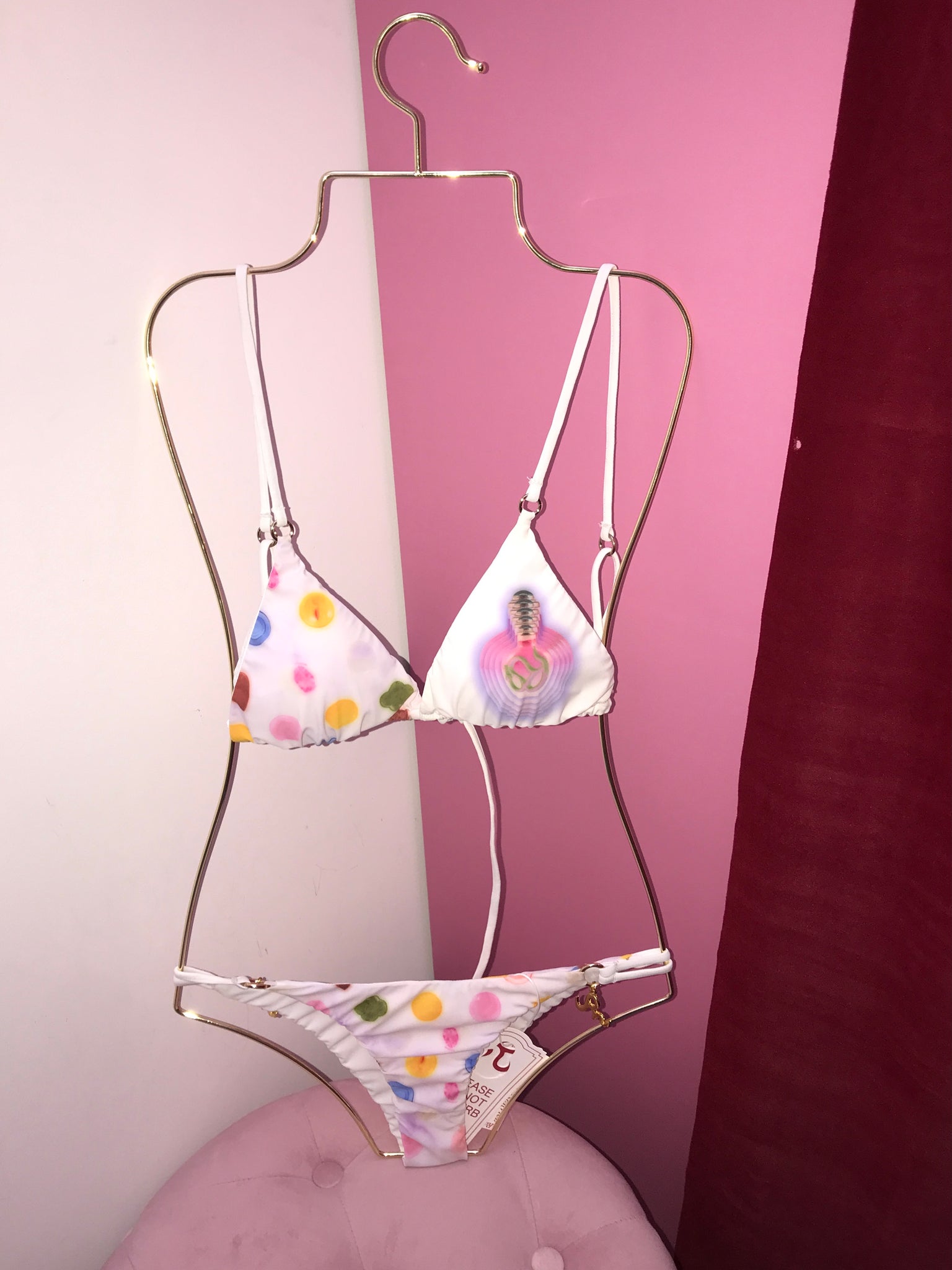 Jade Dots Print Bikini Sets